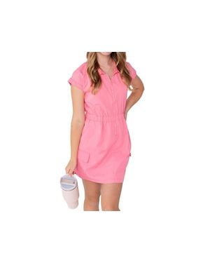 Sadie & Sage Airy Utility Dress - Pink