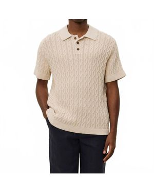 Les Deux Garrett Knitted Polo - Natural
