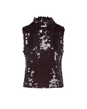 P.A.R.O.S.H. Stretch Polyamide Mini Top - Brown