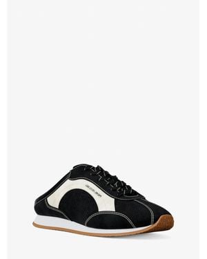 Michael Kors Outlet Avi Suede Slip-On Sneaker - Black