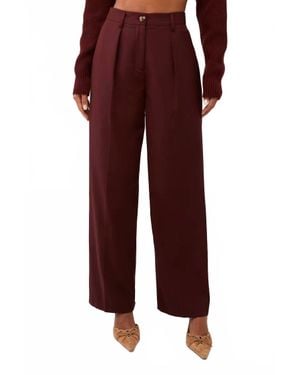 Nia Sly Wide Leg Pant - Red