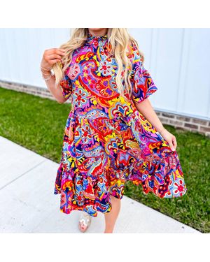 Ivy Jane Popping Paisley Dress - Multicolor