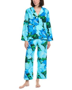 Natori 2pc Isla Notch Pajama Set - Blue