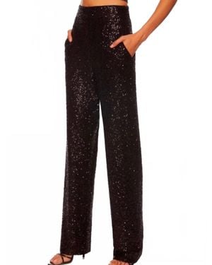 Susana Monaco Sequin Wide Leg Pant - Black