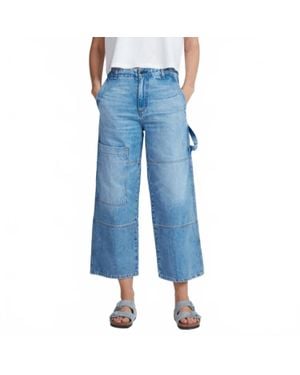 ASKK NY Cropped Carpenter Workwear Inspired Jean - Blue