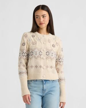 NVLT Embroidered Cardigan - Natural