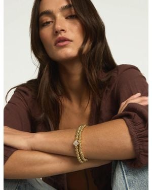 Lucky Brand Clover Pendant Bracelet - Brown