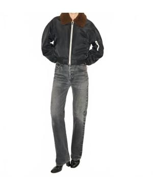 RE/DONE Shrunken Bomber Jacket - Black