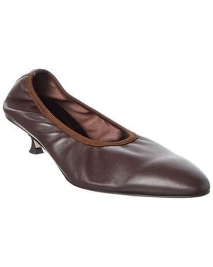 Aeyde Hermia Leather Pump - Brown