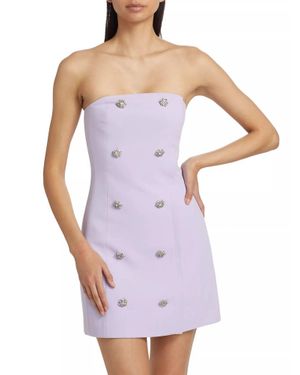 L'Agence Felda Strapless Bustier Dress - Purple