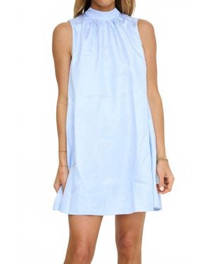 Fate Dramatic Bow Back Mini Dress - Blue