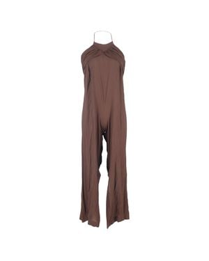 Jacquemus Halterneck Backless Jumpsuit - Brown