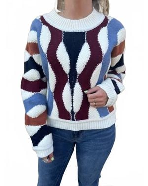 DELUC Pieris Acrylic Blend Sweater - Blue