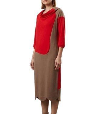 Karen T Design Cozy Sweater Midi - Red