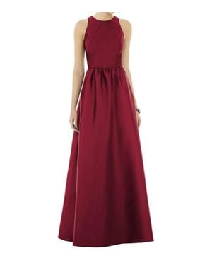 Alfred Sung Sleeveless Keyhole Back Dress - Red