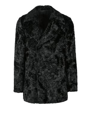 MICHELE PAOLONO Faux Fur Coat - Black