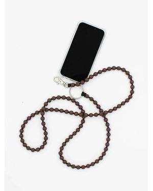 Ina Seifart Beaded Crossbody Phone Necklace - Black
