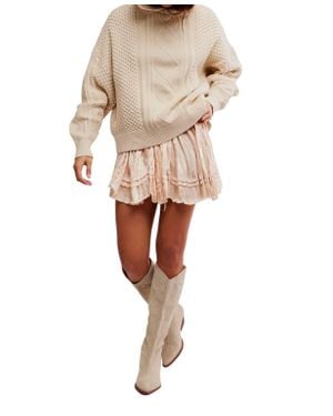 Free People Third Charm Mini Skirt - Natural
