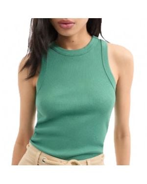 Veronica Beard Jordyn Cropped Tank Top - Green