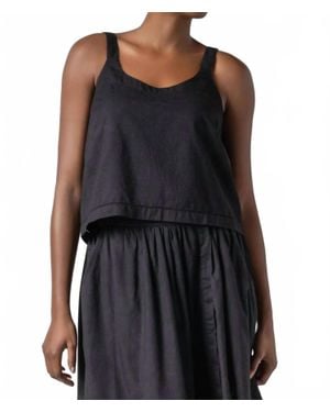 Lilla P Button Back Tank - Black