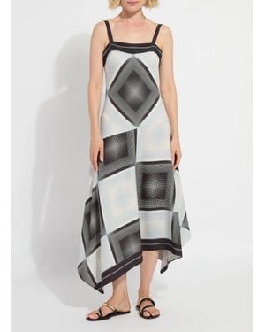 Lyssé Sarai Handkerchief Asymmetric Dress - Gray