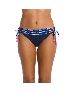 La Blanca Bikini Bottom Adjustable Side Swimwear Frog839 - Blue
