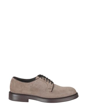 Doucal's Creta Rounded-Toe Suede Derby Shoes - Brown