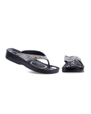 AEROTHOTIC Original Orthotic Comfort Thong Sandal Flip Flops - Black