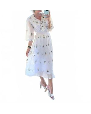 BURU White Label Blanche Midi Dress - Blue