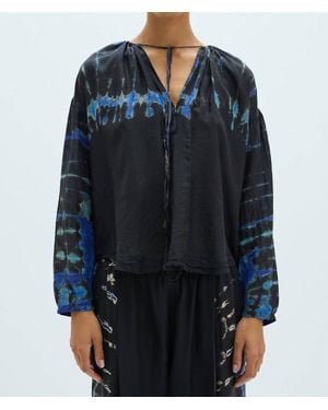 Raquel Allegra Poet Blouse - Blue