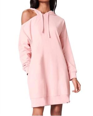 Sugarlips Deanna Cut Out French Terry Hoodie Dress - Pink