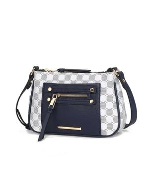 MKF Essie Circular Print Vegan Leather Crossbody By Mia K - Yellow