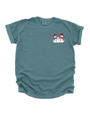 Simply Sage Market Snowman Family - Blue