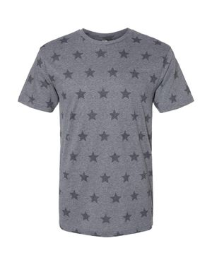 Code Five Star Print Tee - Gray