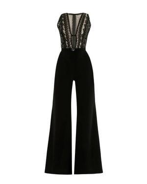 Saiid Kobeisy Lace Jumpsuit - Black