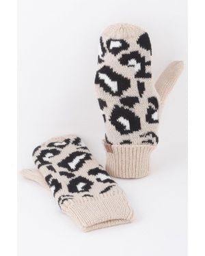Fashnzfab Leopard Print Mittens - Multicolor