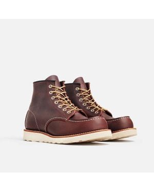 Red Wing Wing Heritage Classic 08138 Boot Leather 6" Moc Toe Ankle Casual - Brown