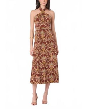 Shoshanna Lainey Midi Dress - Brown