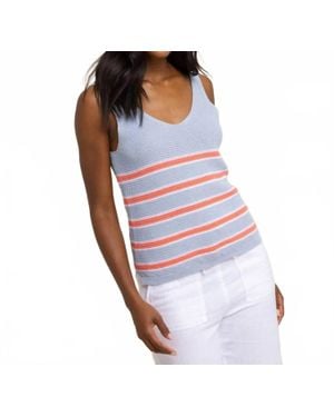 Southern Tide Alli Striped Sweater Tank - Blue