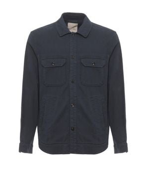 Woolrich Safari Cotton-Linen Casual Shirt - Blue