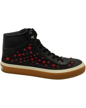 Jimmy Choo Star Stud High Top Sneakers - Black