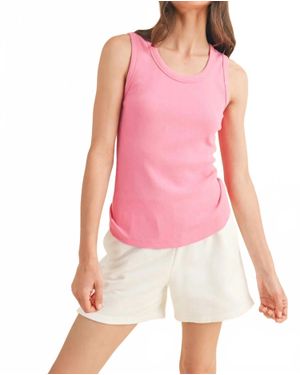 Wishlist Ribbed Tank Top - Red