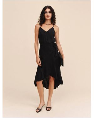 Bella Dahl Ruffle Wrap Skirt - Natural