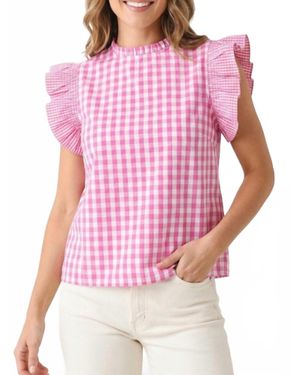 Mccolin Perfectly Ruffled Sleeve Blouse - Pink