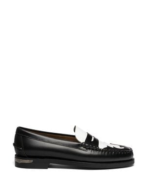 Sebago Dan Scarabeo Decorative Cutouts Flat Shoes - Black