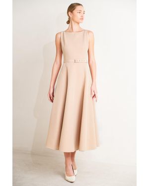 TRUEDAMES Living The Dream Woven Midi Dress - Natural