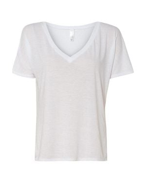 Bella Canvas Slouchy V-Neck Tee - White