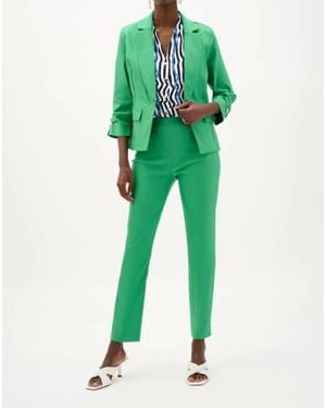 Joseph Ribkoff Millennium Hip-Length Blazer - Green
