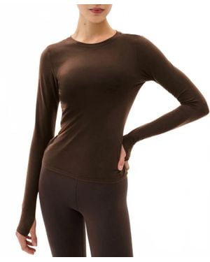 Splits59 Airweight Lite Long Sleeve Tee - Brown