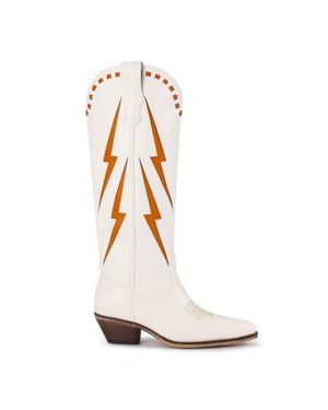 Marfa Boots The Magnolia Cowboy Boot - White